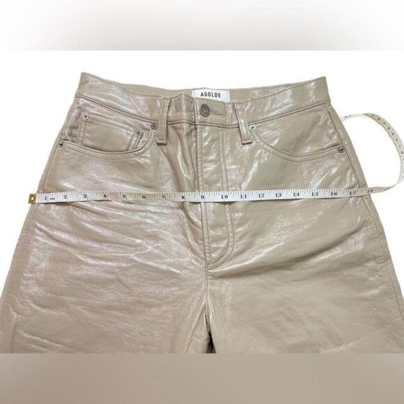 Agolde - Recycled Leather 90's Pinch Waist Pants - Picture 13 of 15